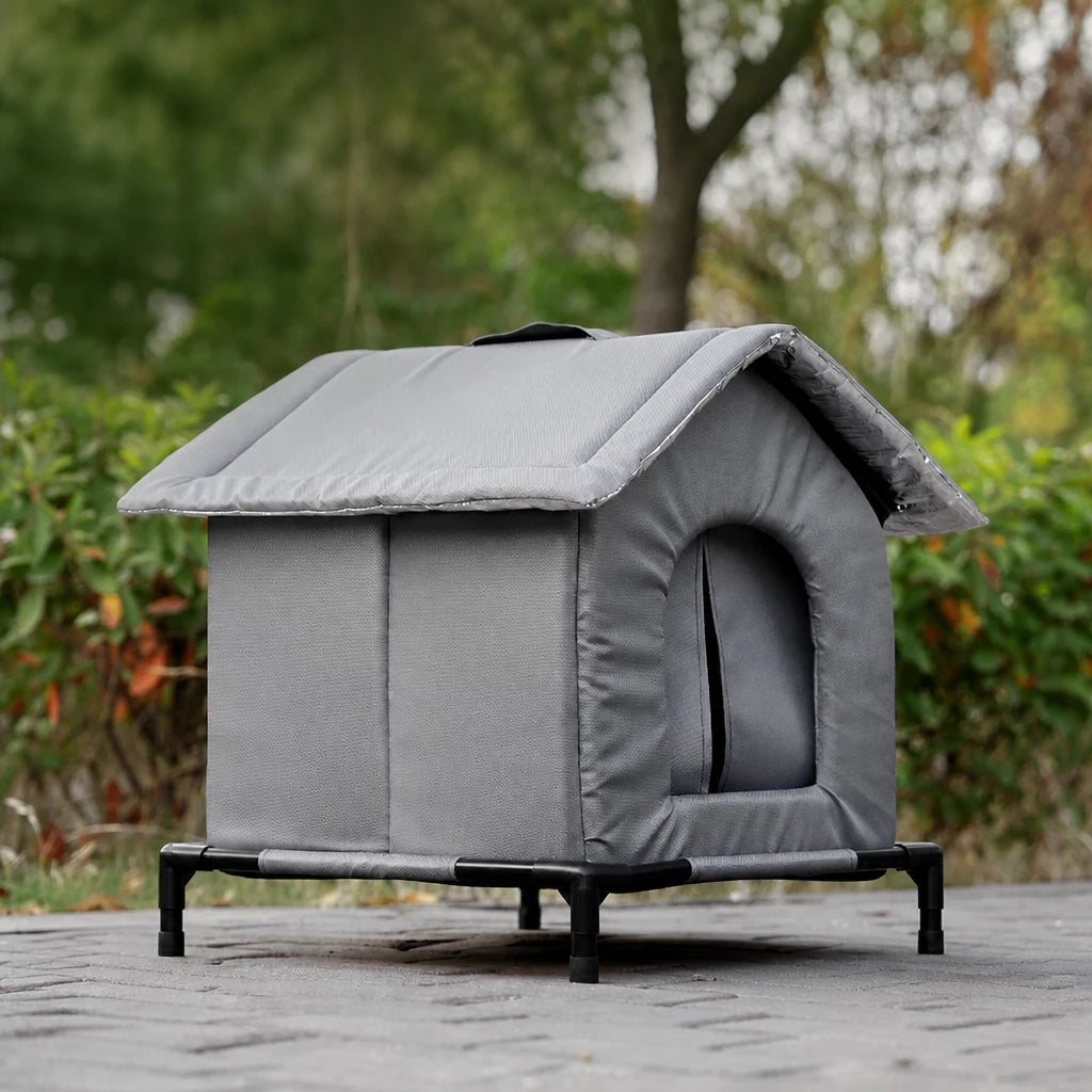 Outdoor Enclosed Pet Shelter for Cats and Dogs