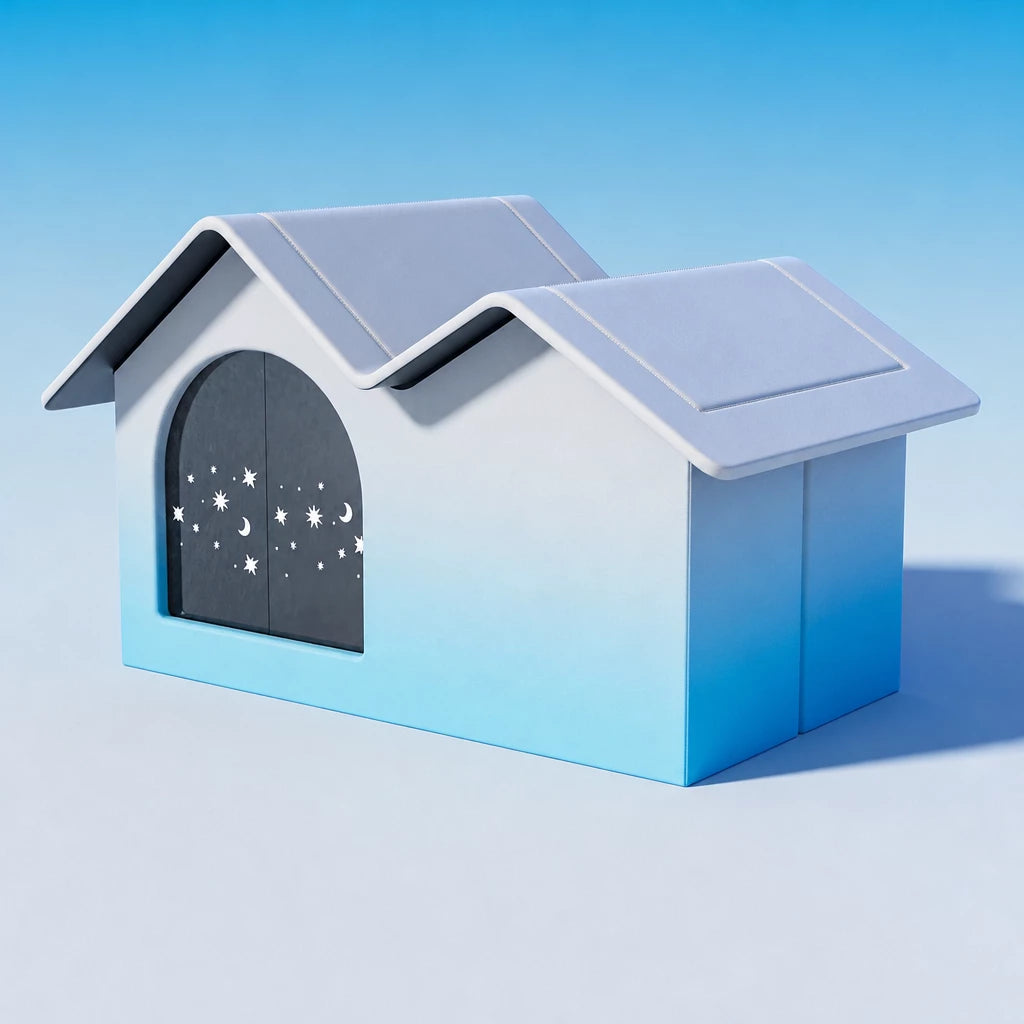 Enclosed Nylon Cat Bed with Ice Pack Inserts