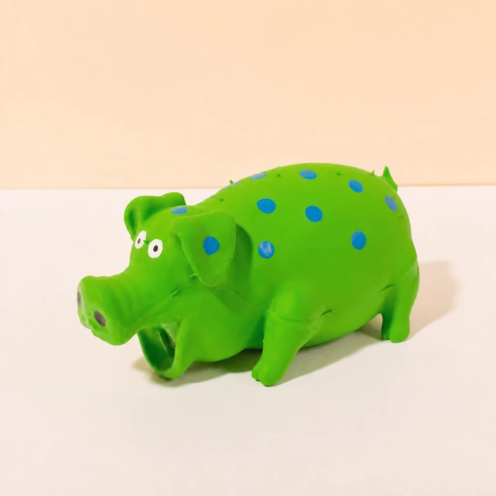 Pig-Shaped Squeaky Dog Toy for Interactive Play