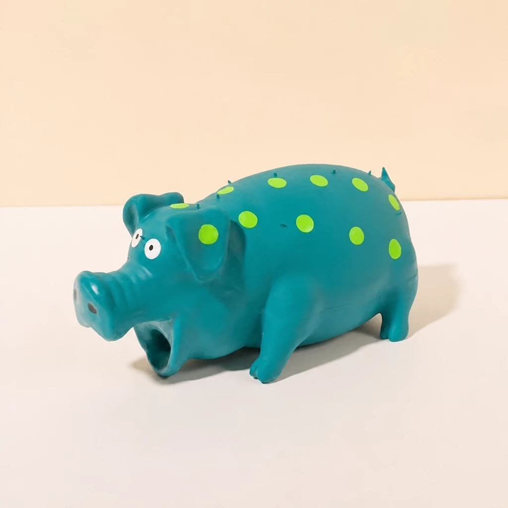 Pig-Shaped Squeaky Dog Toy for Interactive Play
