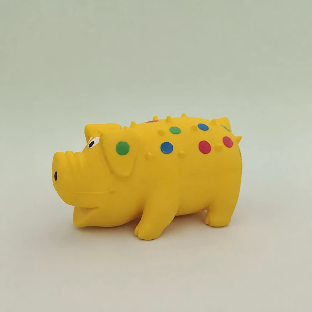 Pig-Shaped Squeaky Dog Toy for Interactive Play