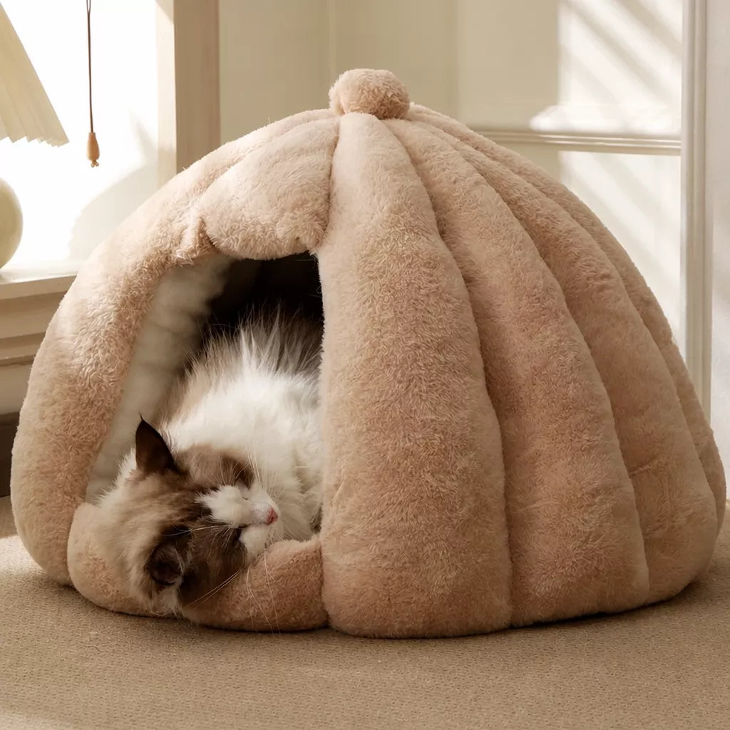 Enclosed Pet Tent Bed for Cats and Small Dogs