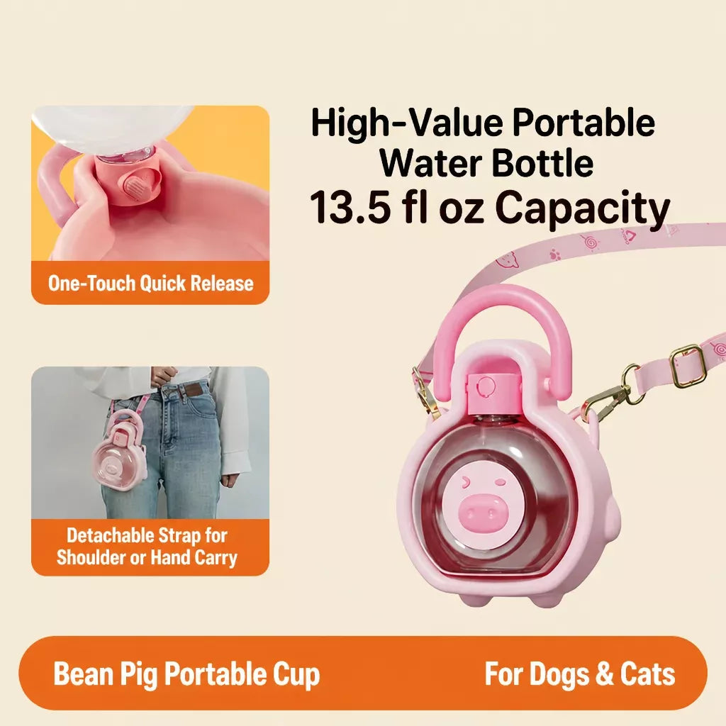 Portable Pet Water Bottle for Dogs and Cats, Outdoor Travel