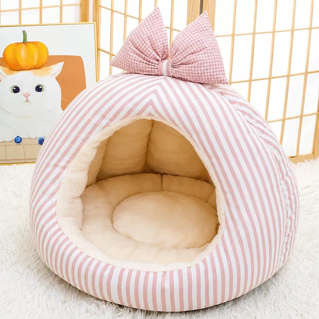 Enclosed Tent Pet Bed for Cats and Small Dogs
