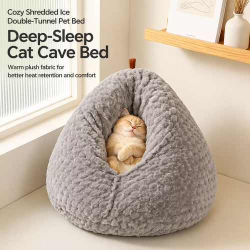 Chicken Butt-Shaped Enclosed Plush Cat Bed