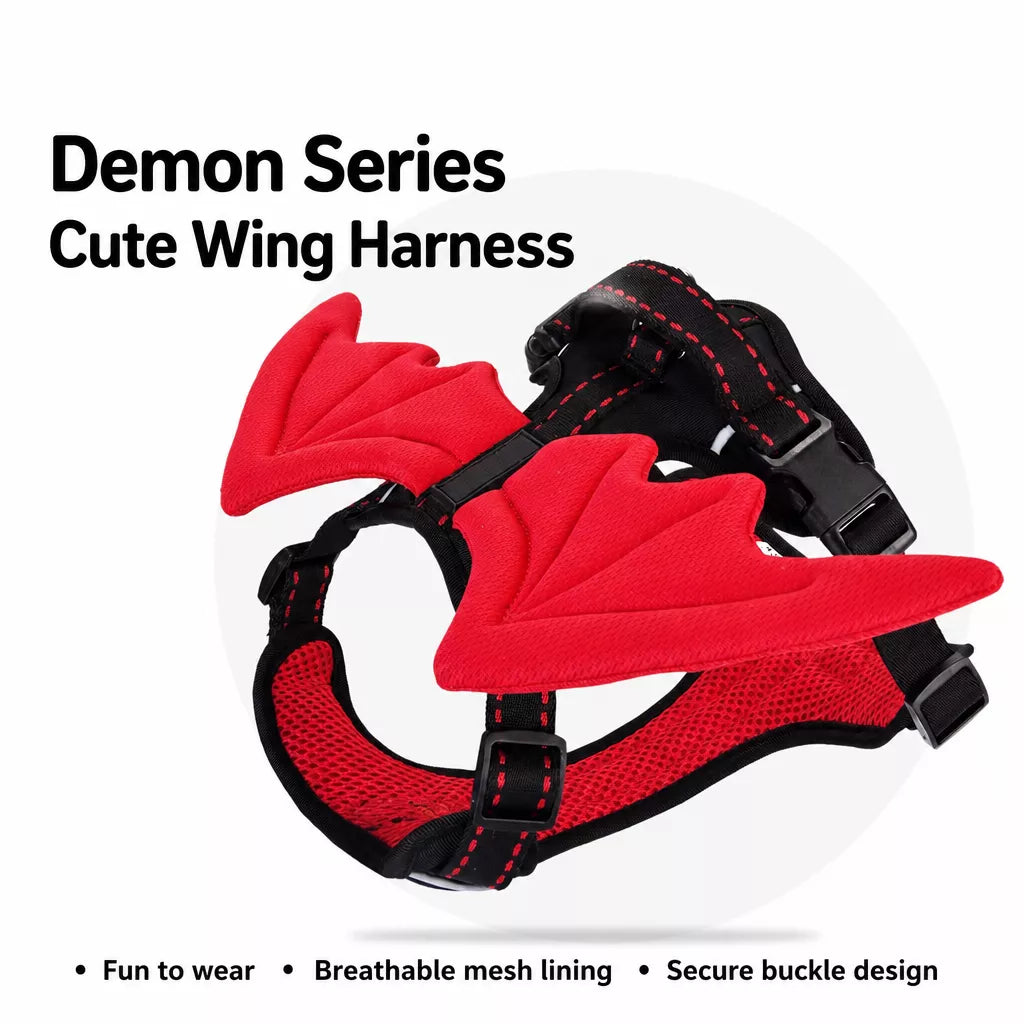 Wing-Detail Nylon Dog Harness
