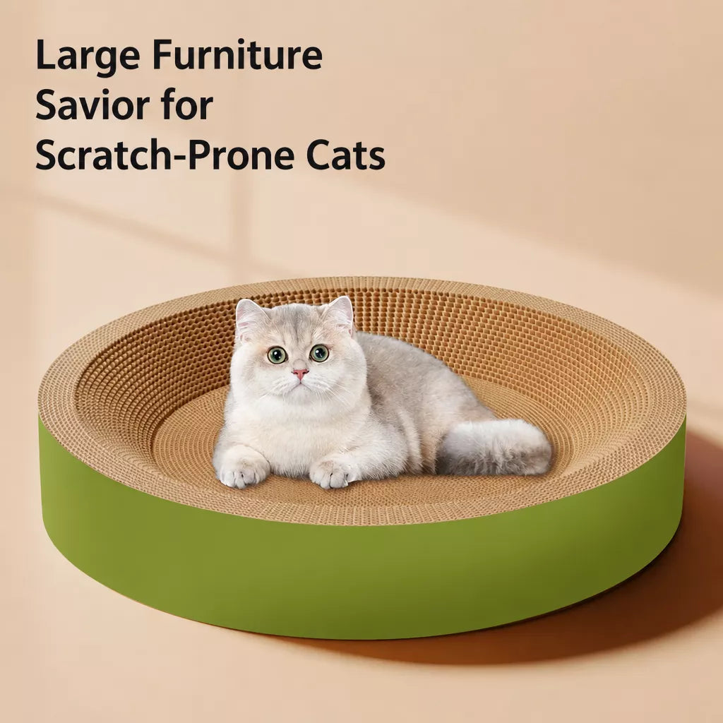 Cat Scratcher Bed with Integrated Lounger