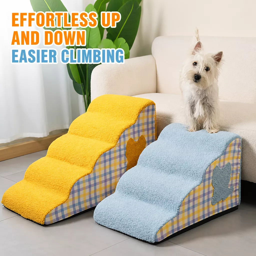 Foam Pet Stairs for Dogs and Cats, 3–5 Steps