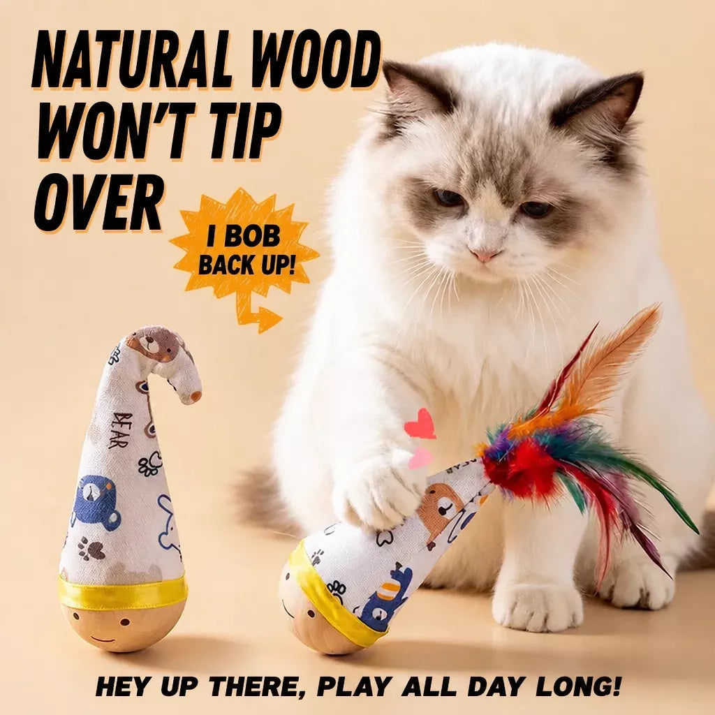 Feather Wobble Cat Toy