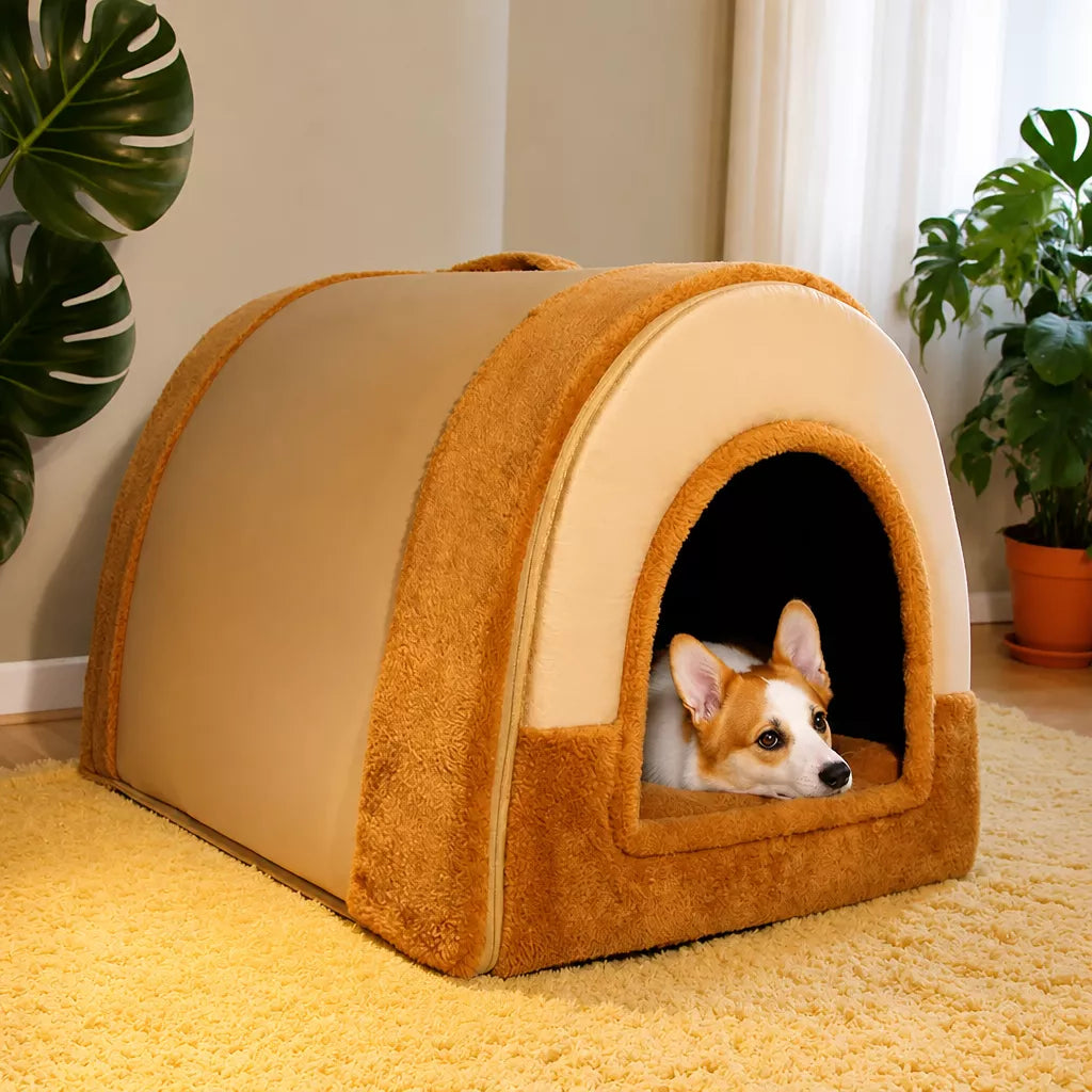 Enclosed Washable Pet Bed for Dogs and Cats
