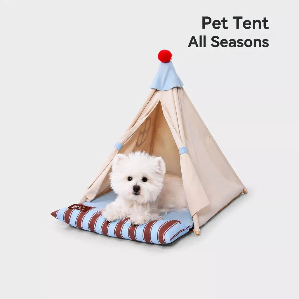 Semi-Enclosed Tent Bed for Small Dogs and Cats