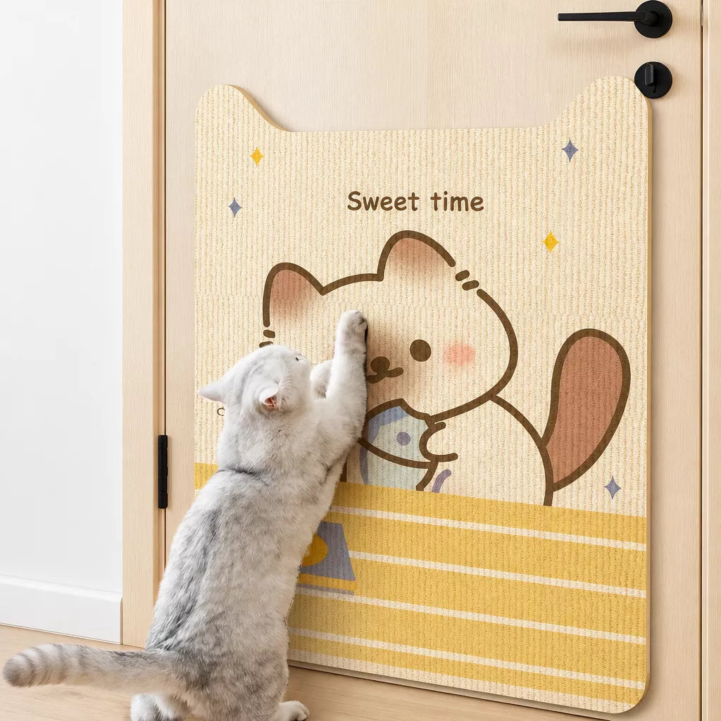 Self-Adhesive Cat Scratching Mat for Doors