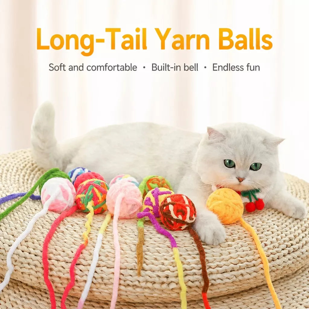 Hanging Yarn Ball Cat Toys