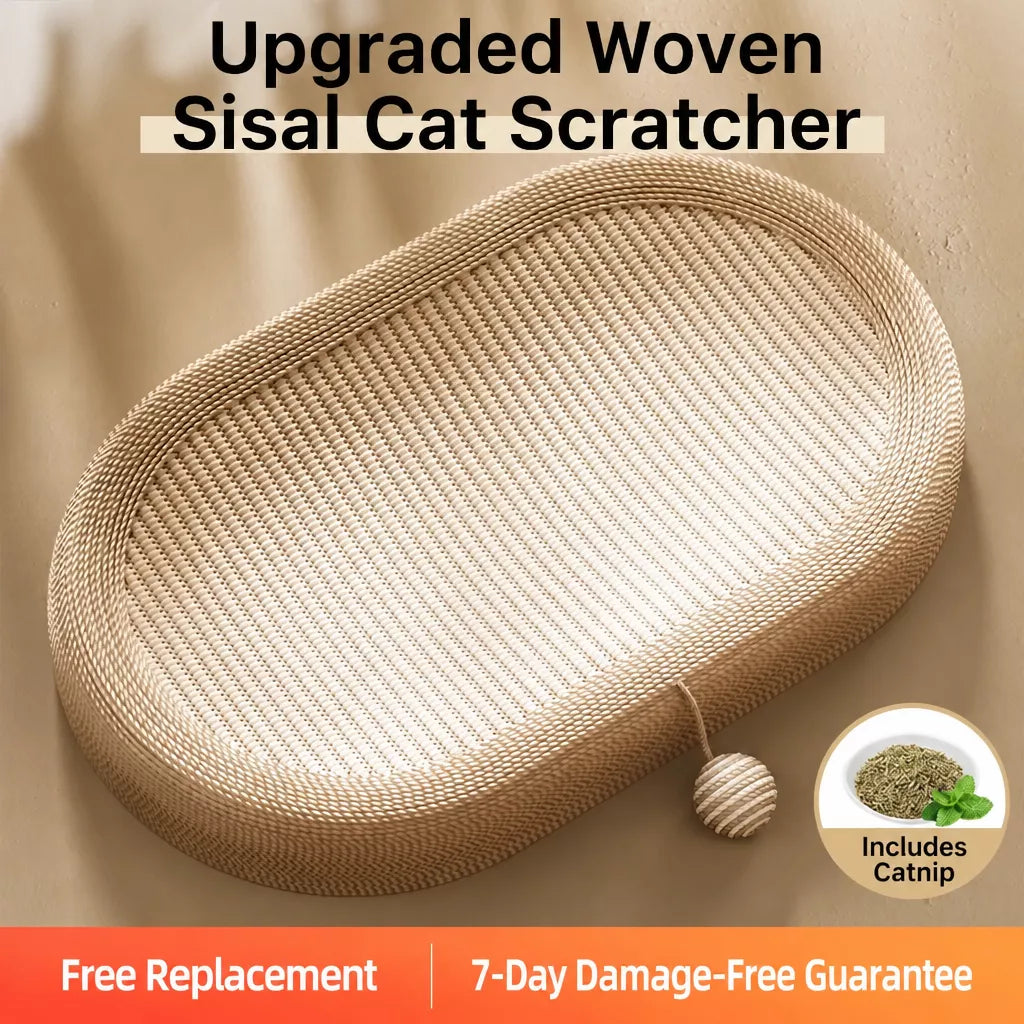 Sisal Cat Scratcher with Interactive Toy
