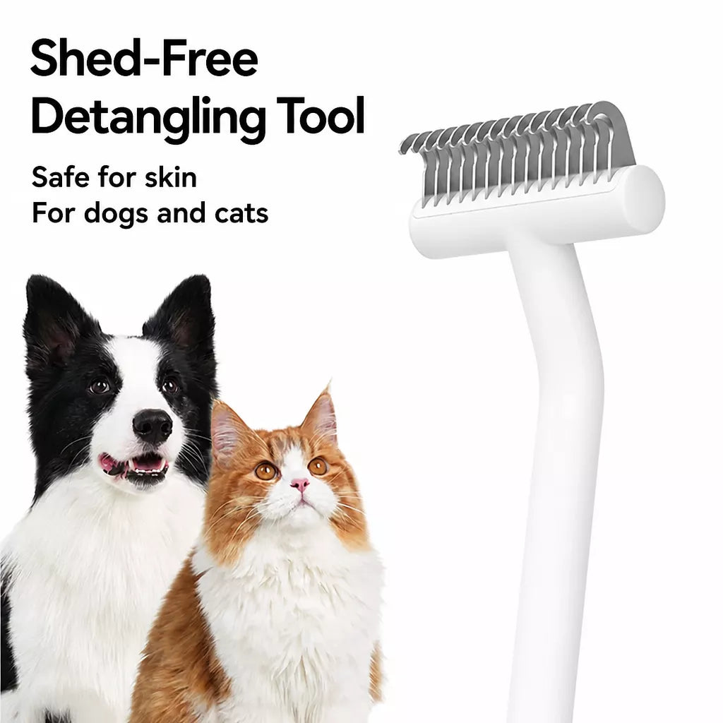 Pet Detangling and Loose Hair Removal Comb for Cats and Dogs