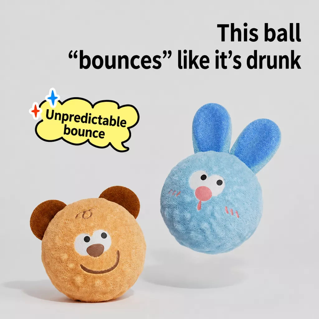 Squeaky Elastic Ball Dog Toy