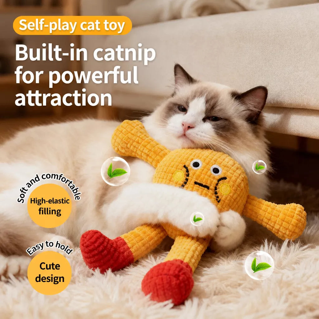 Catnip Squeaky Fleece Pet Toy