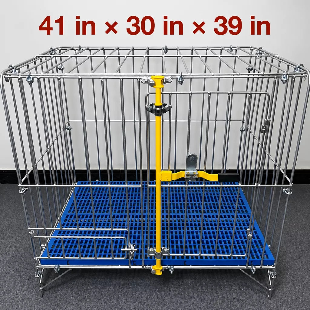 Steel Dog Kennel with Galvanized Finish for Indoor/Outdoor Use