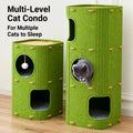 Multi-Level Felt Cat Tree with Enclosed Hideaway