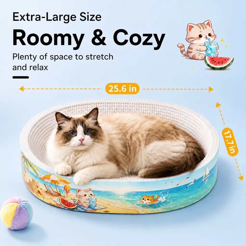 Corrugated Cardboard Cat Scratcher Lounge