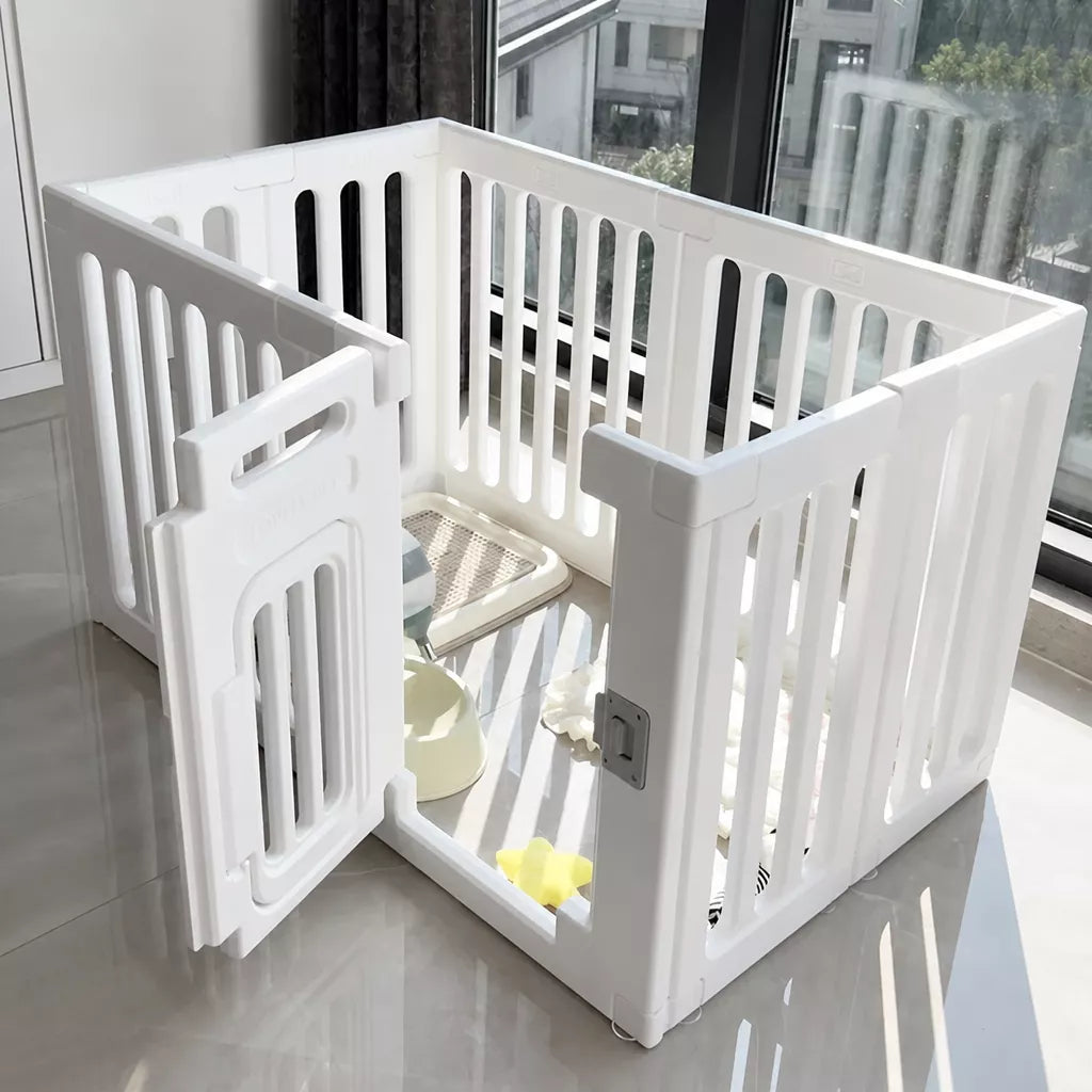 Indoor Pet Playpen with Door for Small Dogs