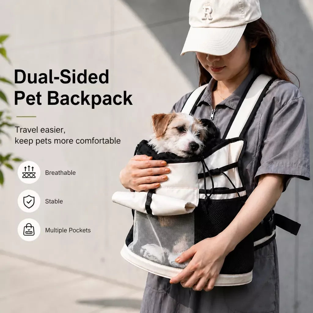 Mesh Backpack Pet Carrier for Small Cats and Dogs