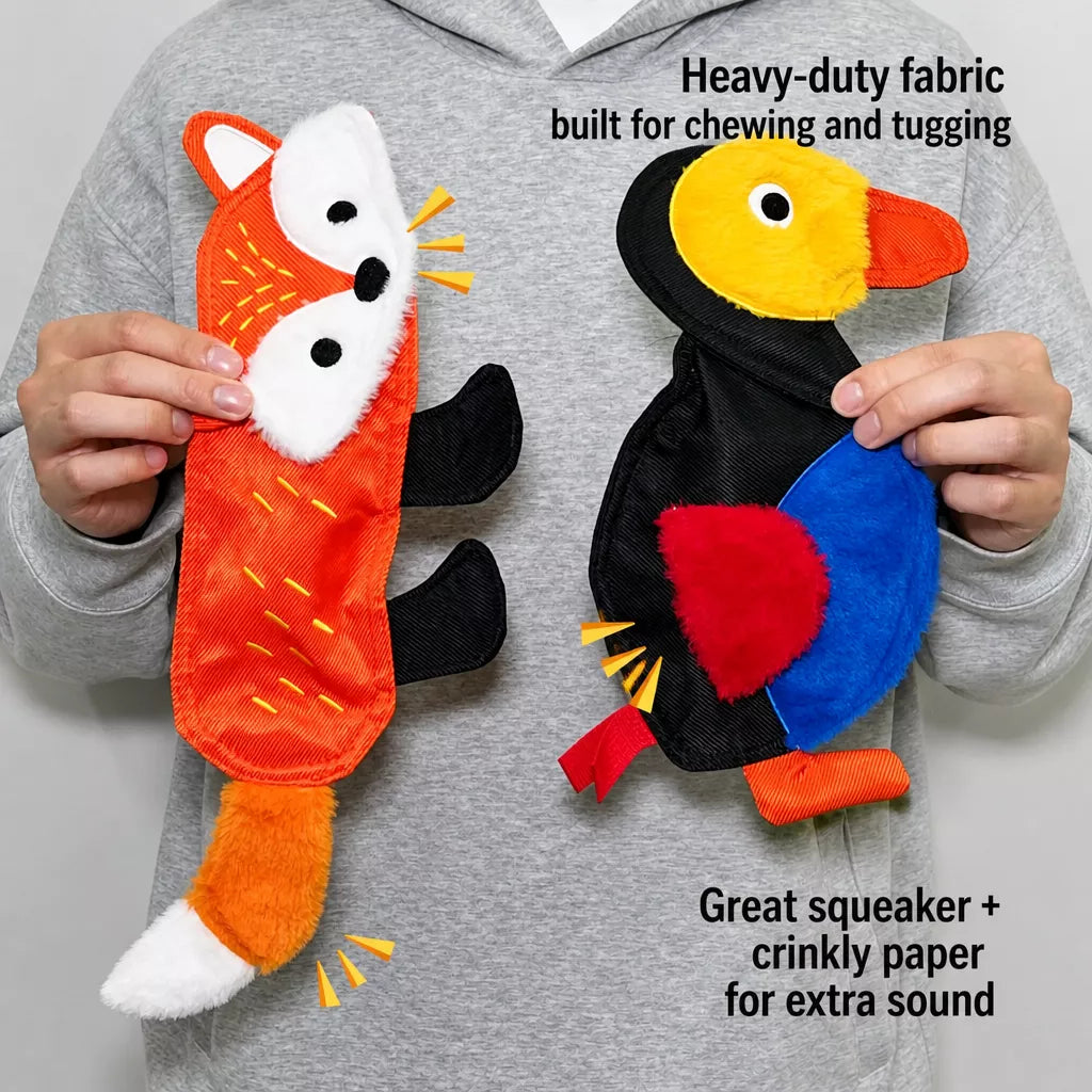 Squeaky Crinkle Dog Toy
