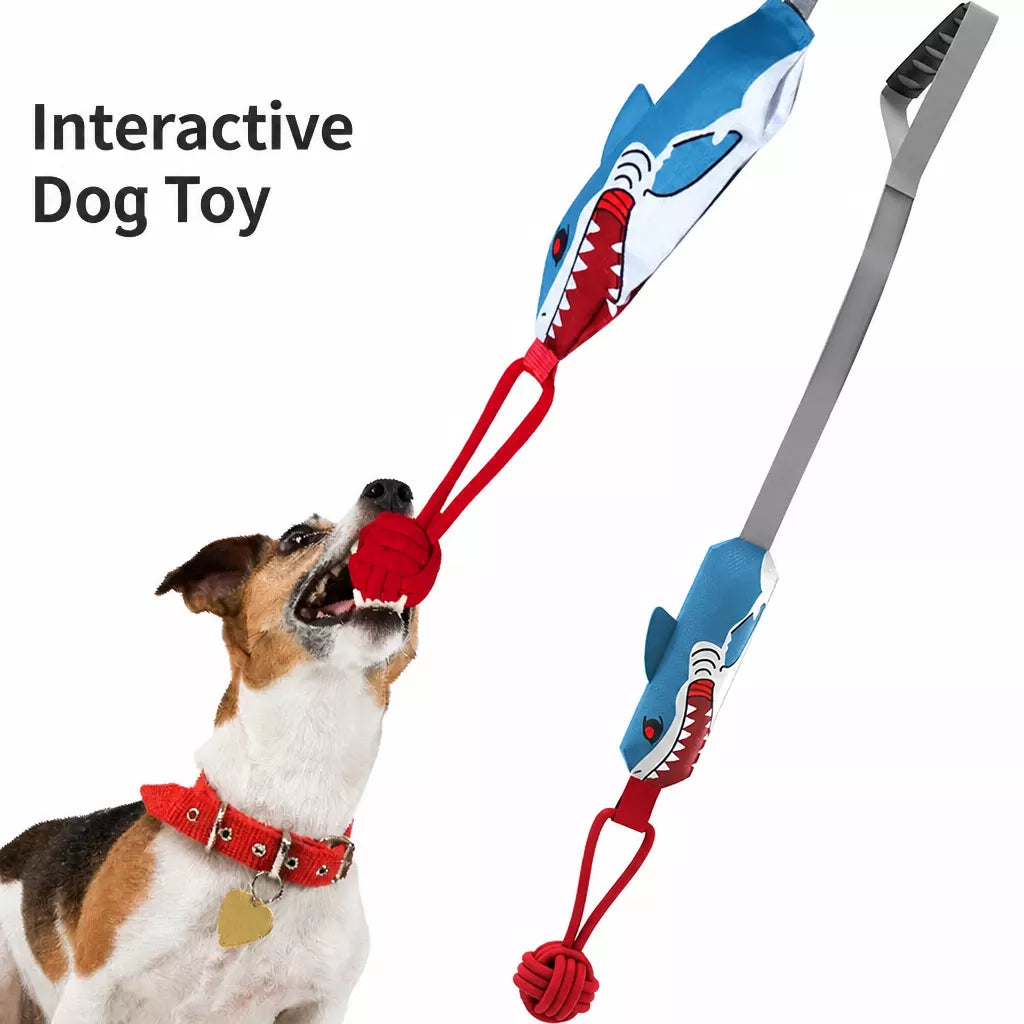 Interactive Squeaky Rope Tug Toy for Medium and Large Dogs