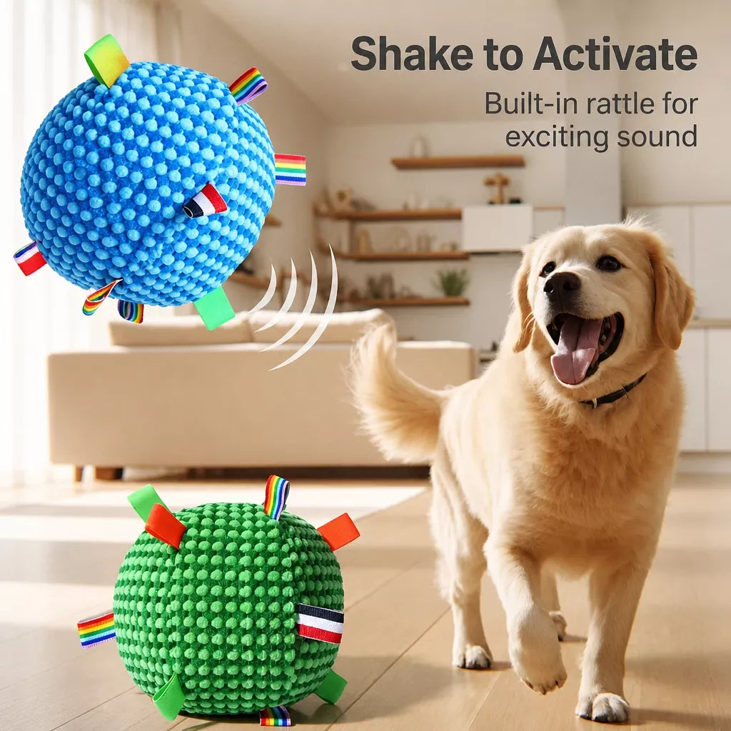 Squeaky Plush Ball Dog Toy