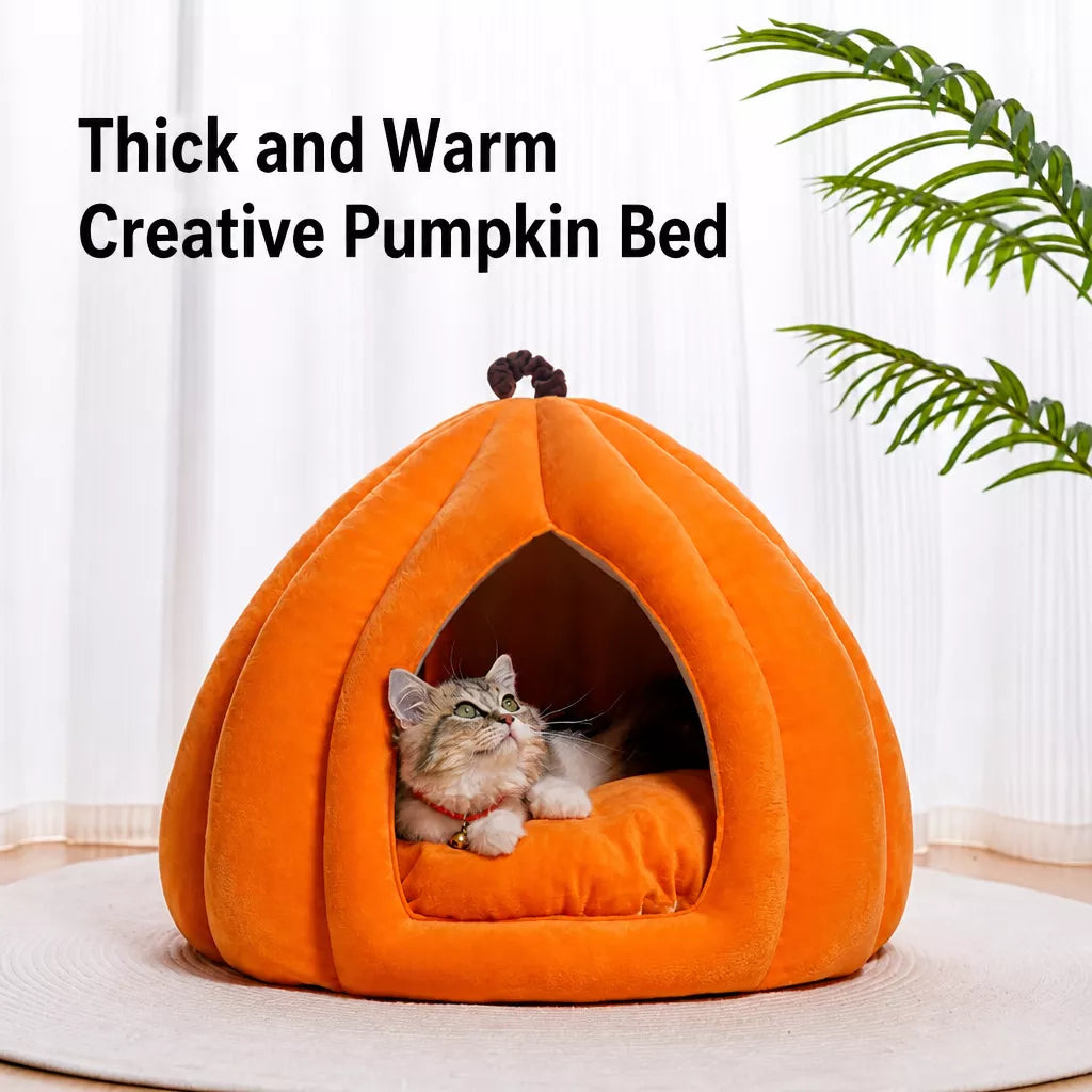 Enclosed Polyester Pet Bed for Cats and Small Dogs