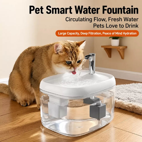 1.5 L Automatic Pet Water Fountain with Circulating Filter for Cats & Dogs