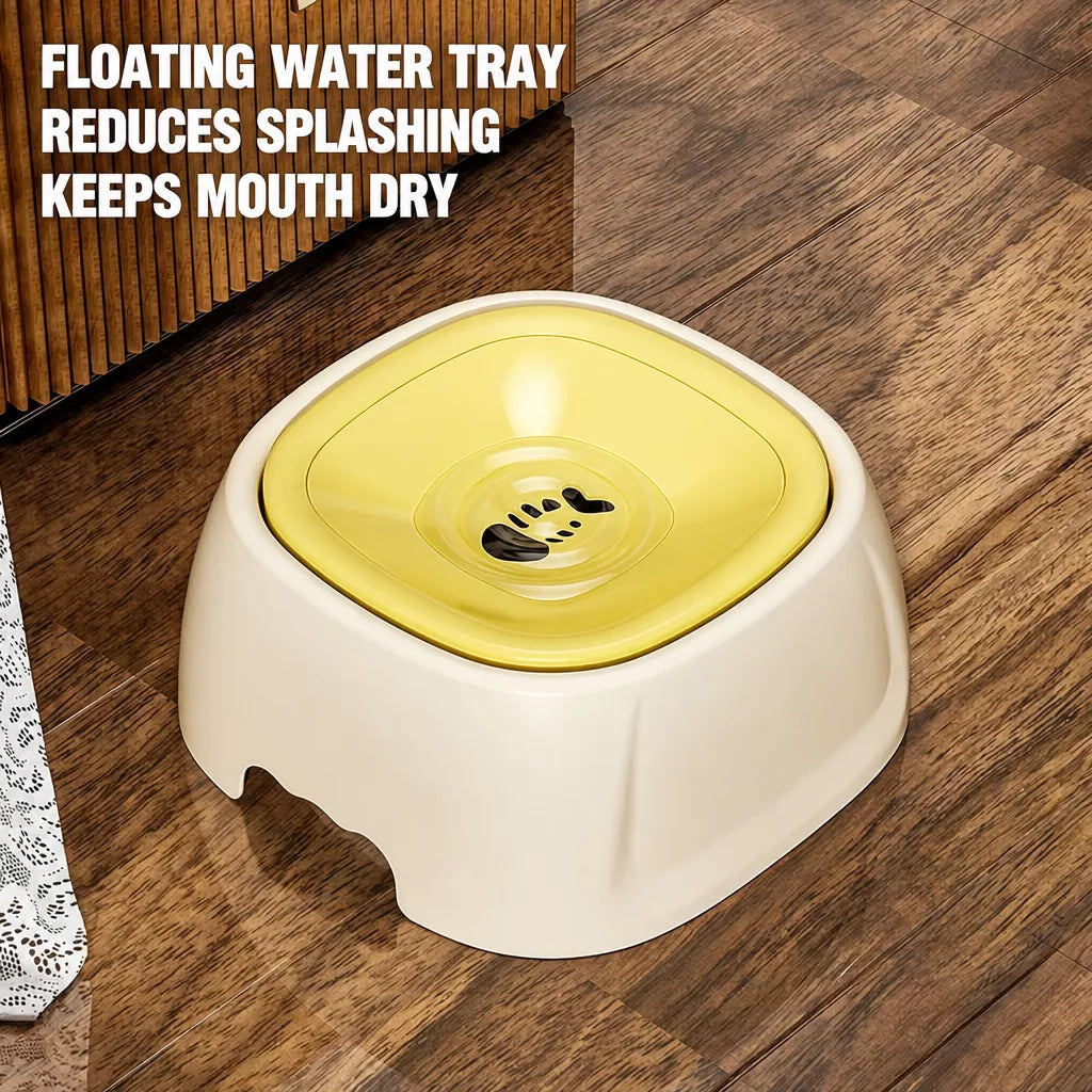 Splash-Resistant Floating Water Bowl for Dogs and Cats