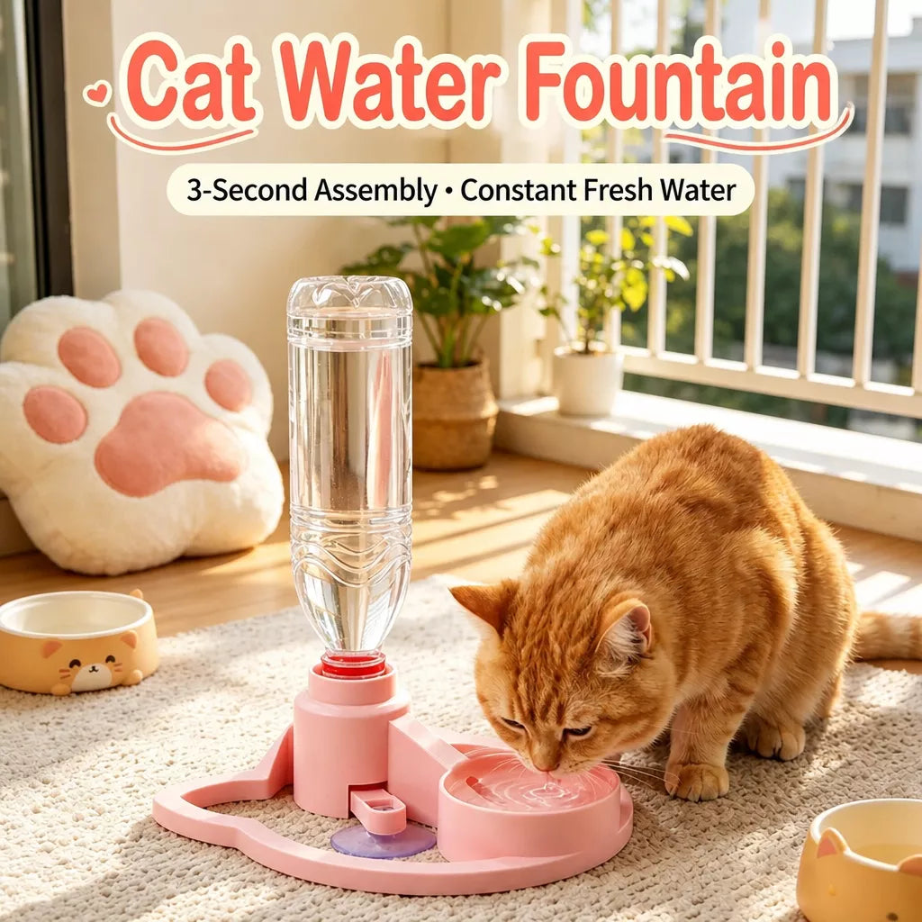 Portable Gravity-Fed Pet Water Dispenser