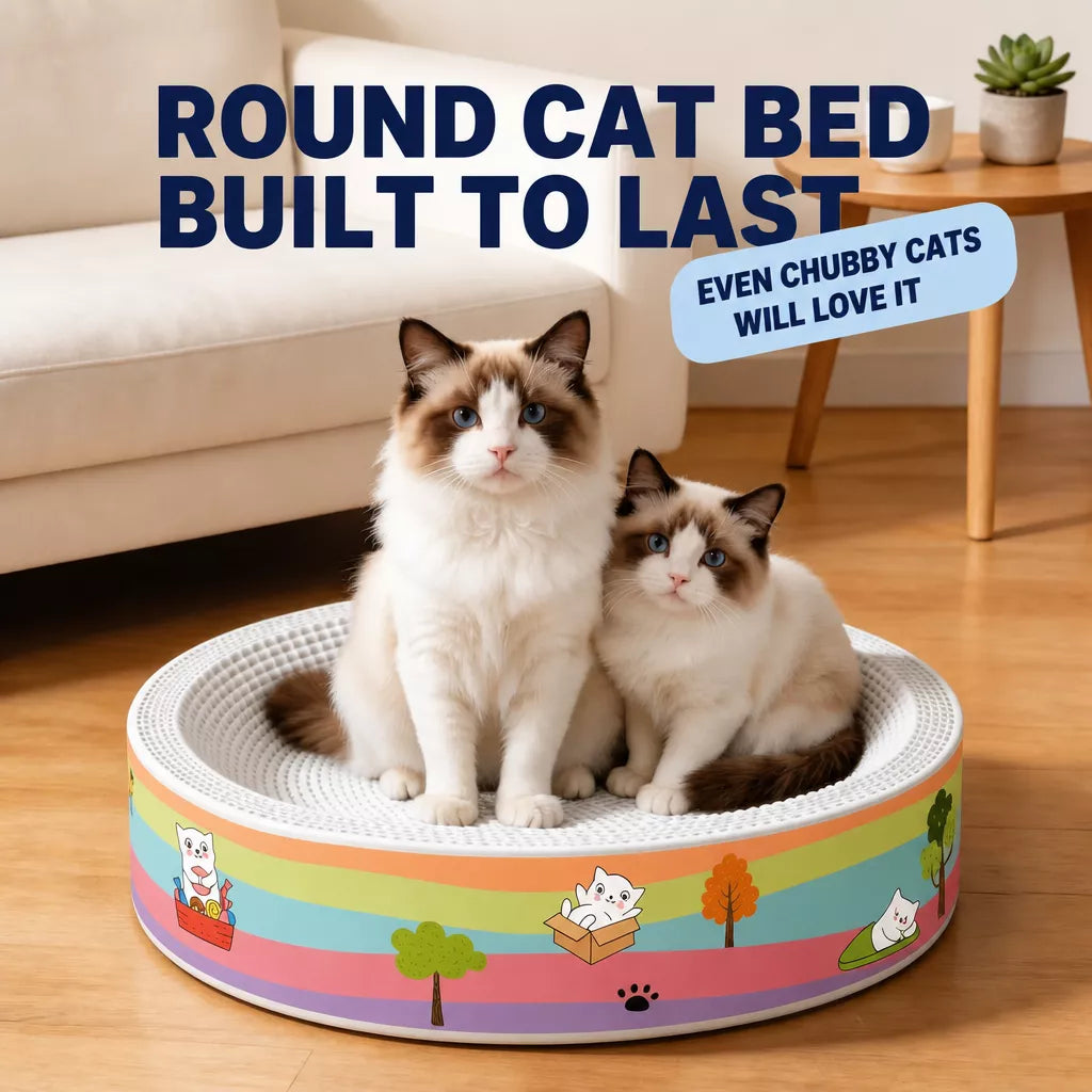 Corrugated Cardboard Cat Scratcher Bed