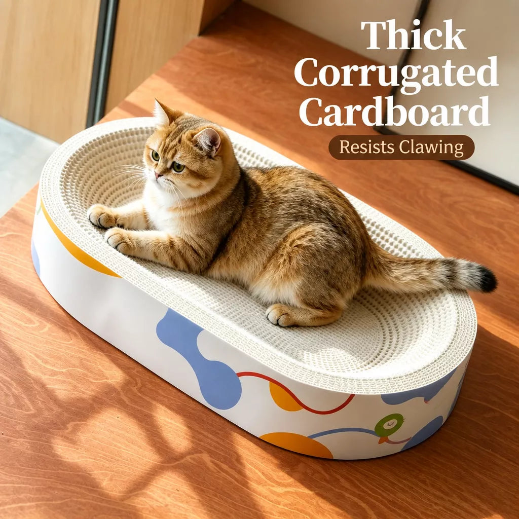 Corrugated Cardboard Cat Scratcher Bed