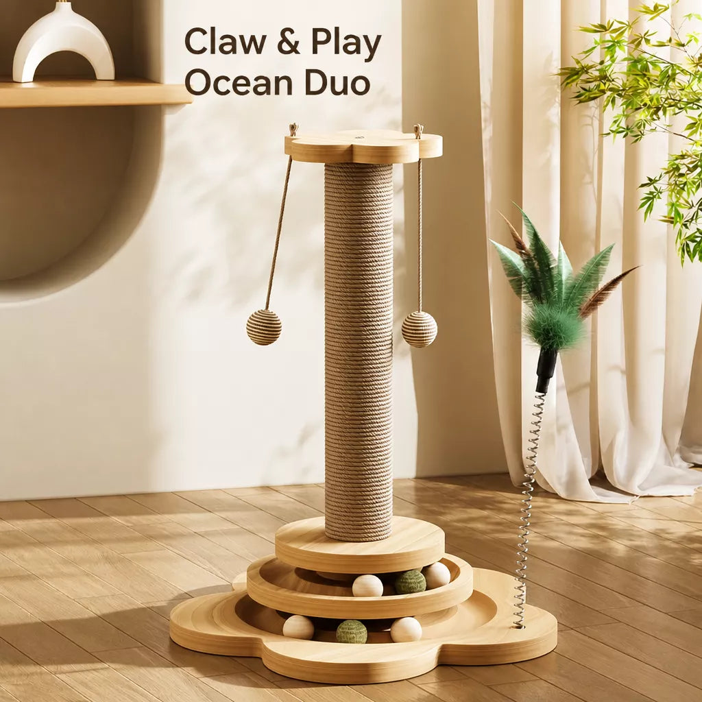 Vertical Cat Scratching Post and Climbing Tower