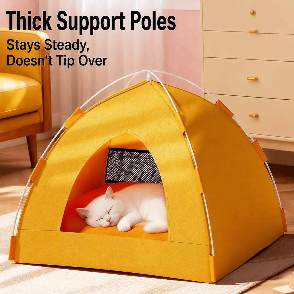 Tent-Style Pet Bed with Removable, Washable Cover