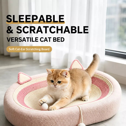 Cat Scratcher Bed with Sisal Mat