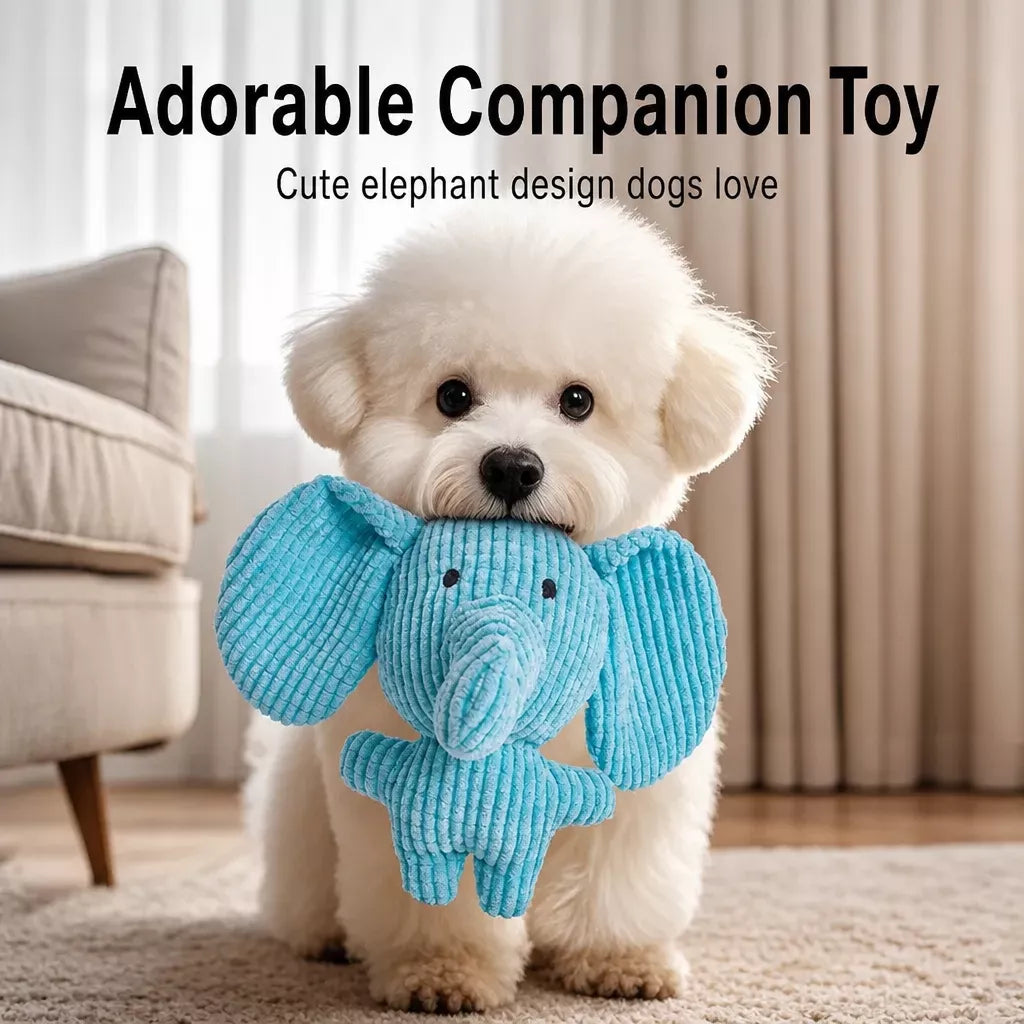 Plush Squeaky Dog Toy for Chewing and Interactive Play