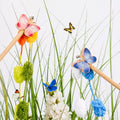Wooden Cat Wand Toy with Bell and Feather Charms