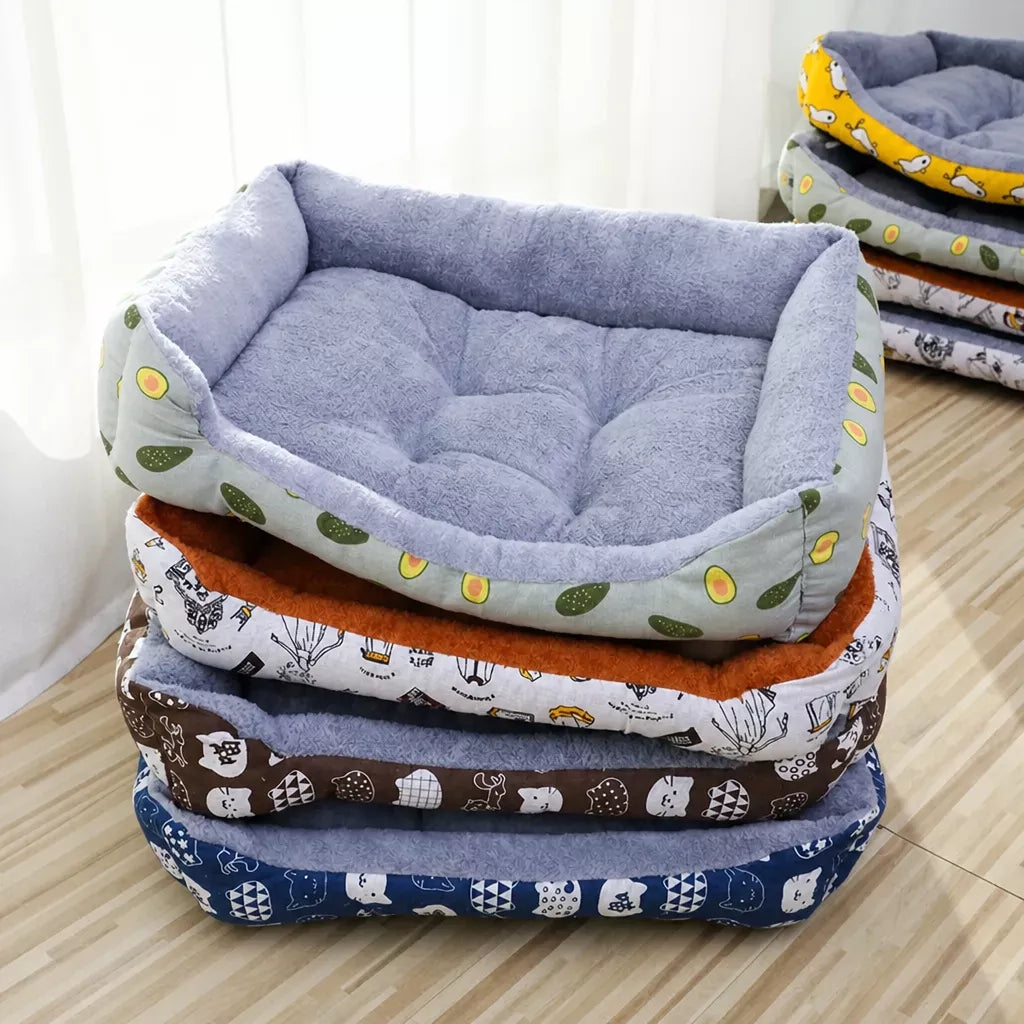 Rectangular Pet Bed for Dogs and Cats