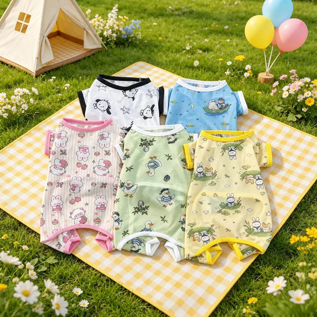Lightweight Four-Leg Dog Shirt for Summer
