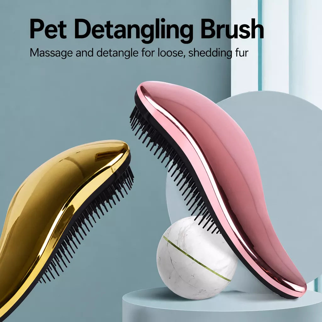 Pet Grooming Brush with Comb Cleaner for Dogs and Cats