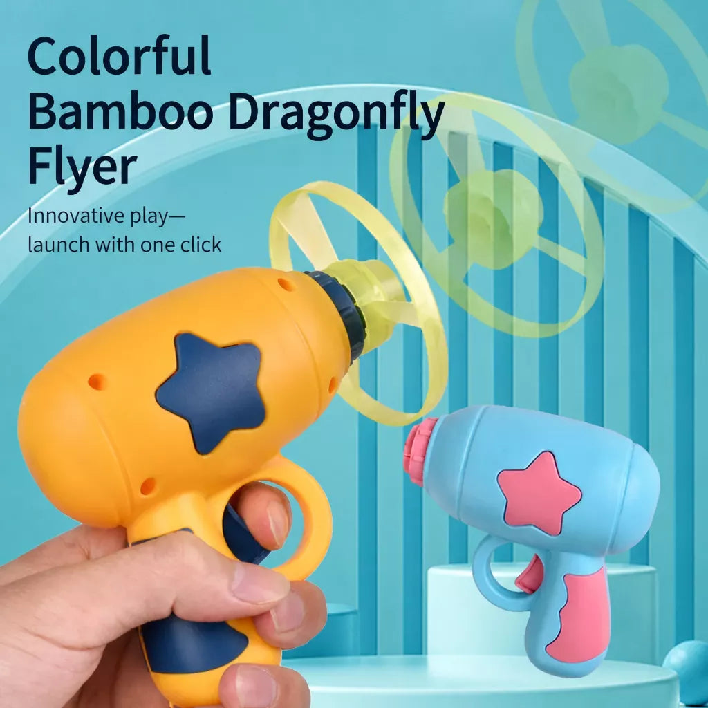 Interactive Cat Teaser Wand Toy with Flying Disc Launcher