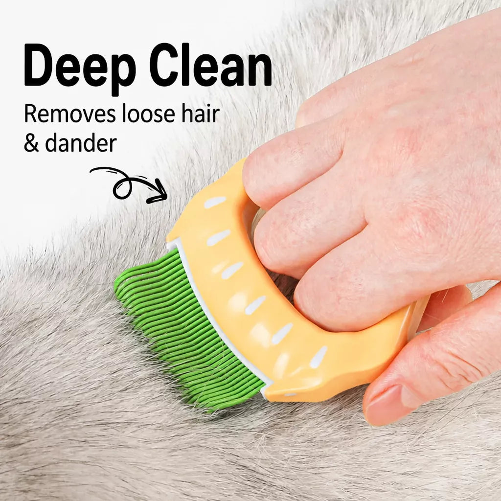 Shell-Shaped Pet Deshedding Comb