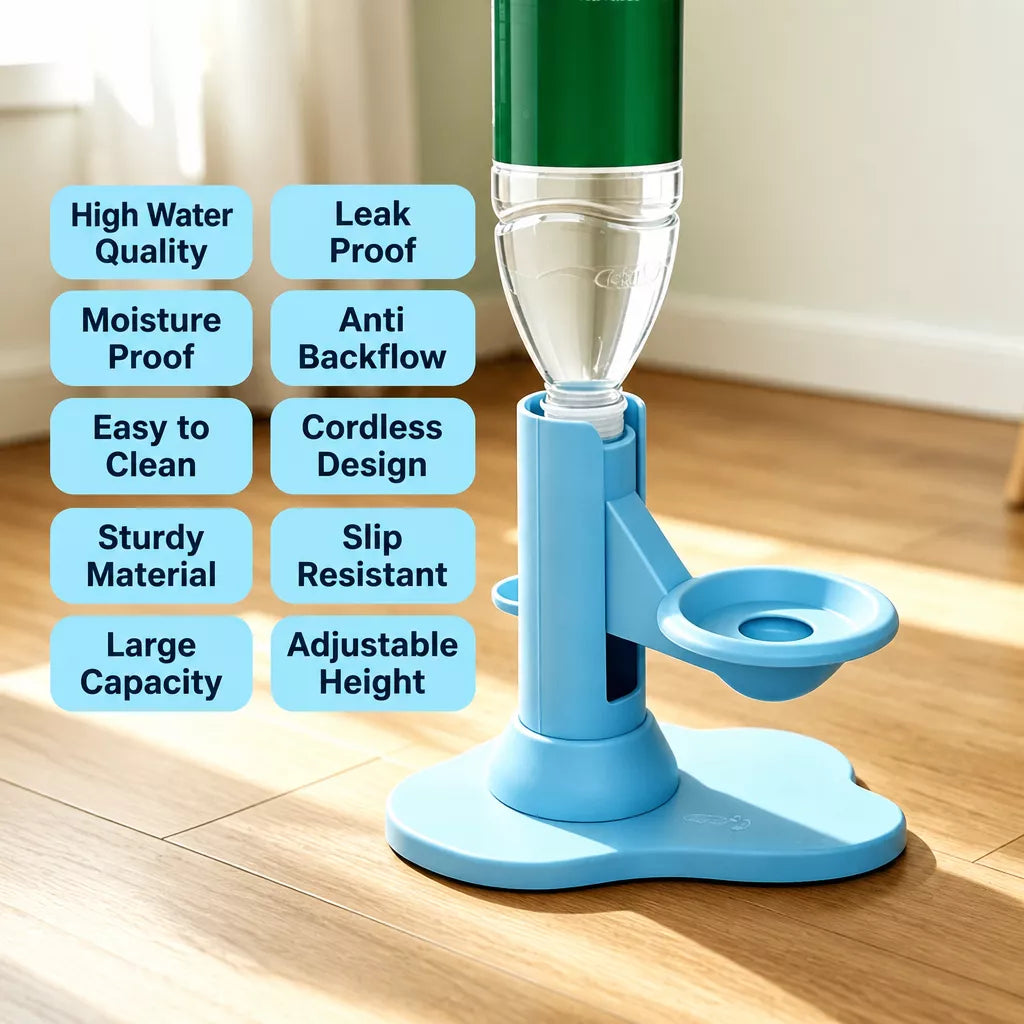 Adjustable-Height Pet Water Dispenser for Cats