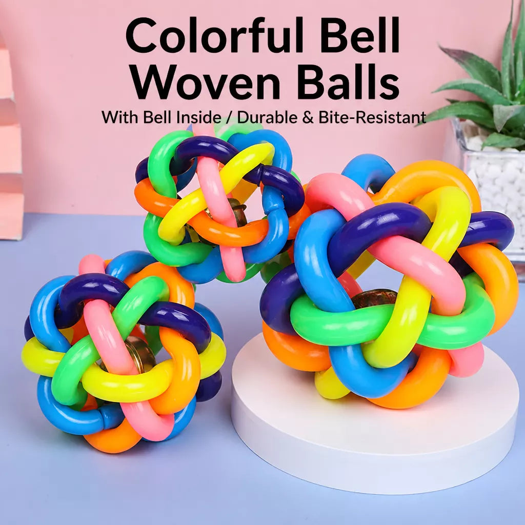 Squeaky Rope Ball Toy for Cats and Dogs
