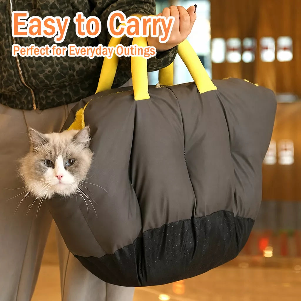 Enclosed Pet Car Carrier for Cats and Small Dogs