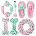 Knotted Cotton-Linen Chew Rope Toy for Small Dogs