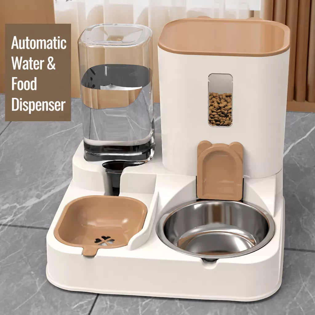 Automatic Pet Feeder and Water Bowl for Cats & Dogs